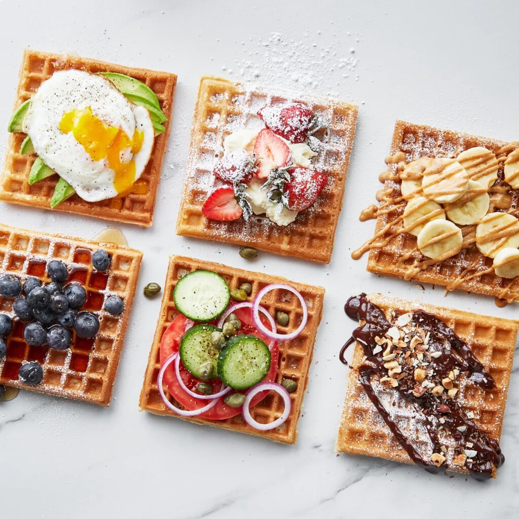 Bistro Ceramic Nonstick 2 Square Waffle Maker