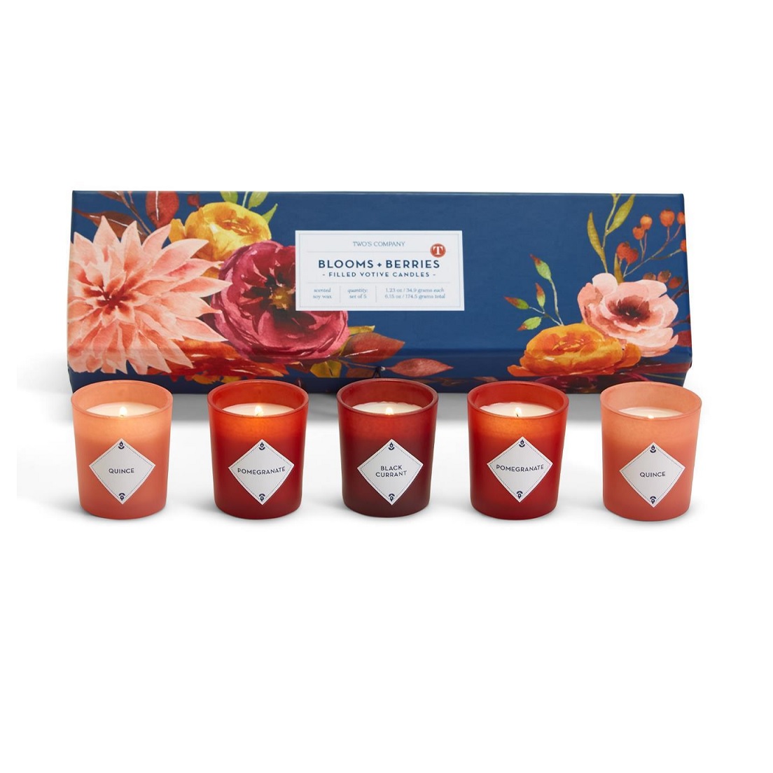 Blooms and Berries Set of 5 Scented Candles Berings