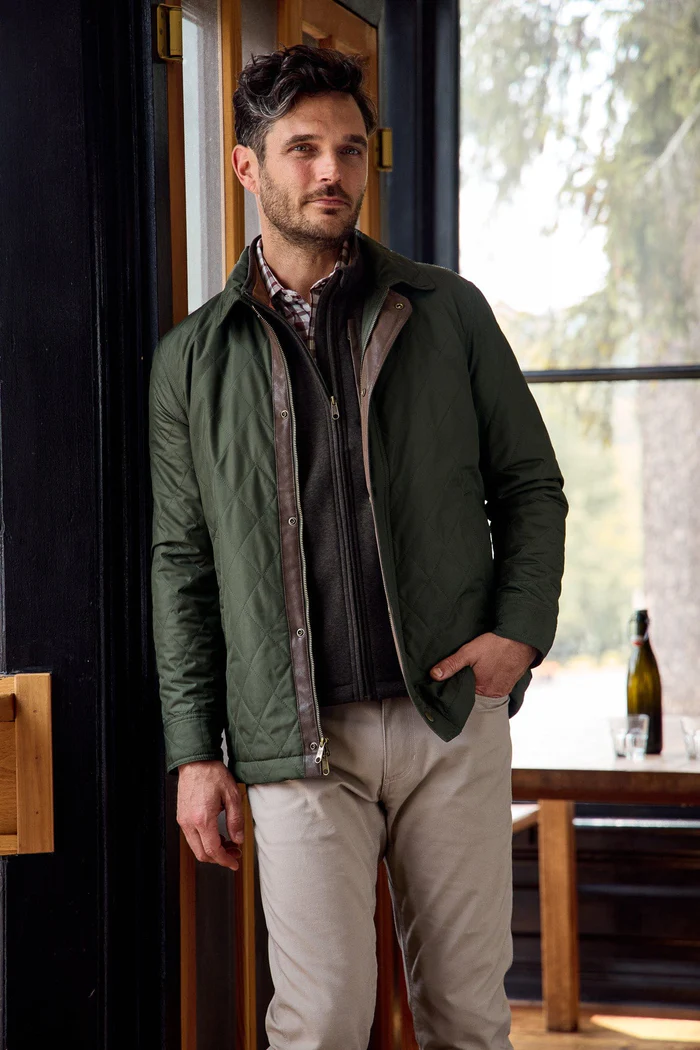 Braddock Quilted Jacket - Forest Green | Berings