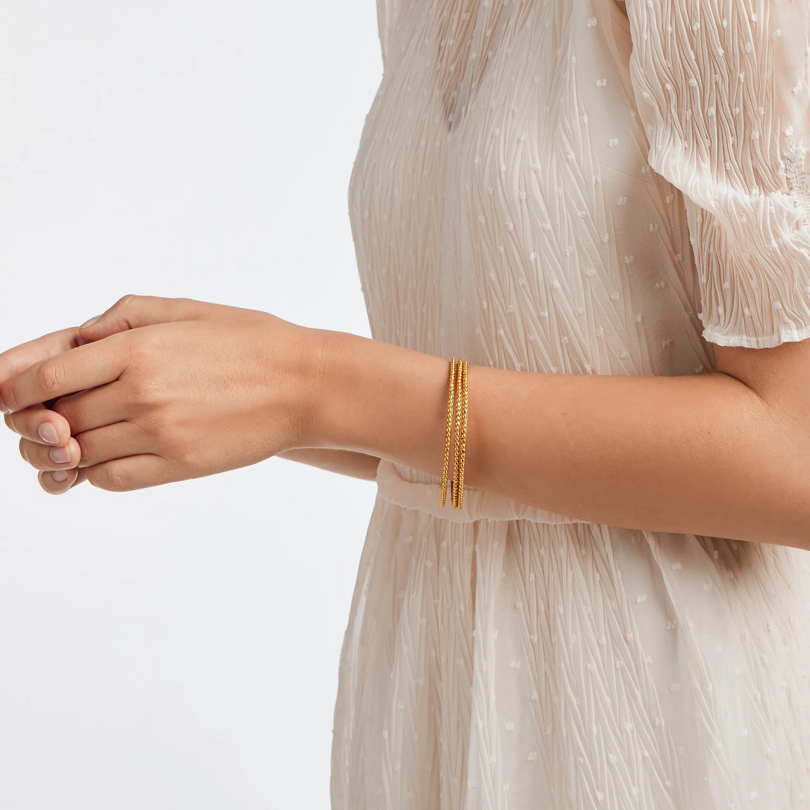 Julie Vos Gold Colette Bead Hoop + Sizes main image 0