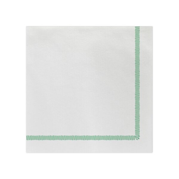 Vietri Papersoft Fringe Green Dinner Napkins, Pack of 20