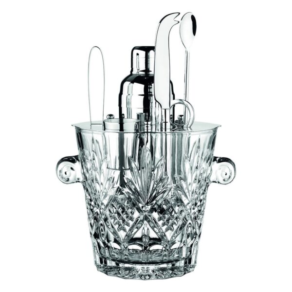 Godinger Dublin Crystal Ice Bucket With Bar Tools