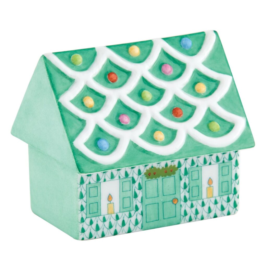 Herend Cozy Gingerbread House - Green