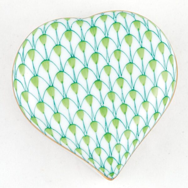 Herend Heart Box - Key Lime
