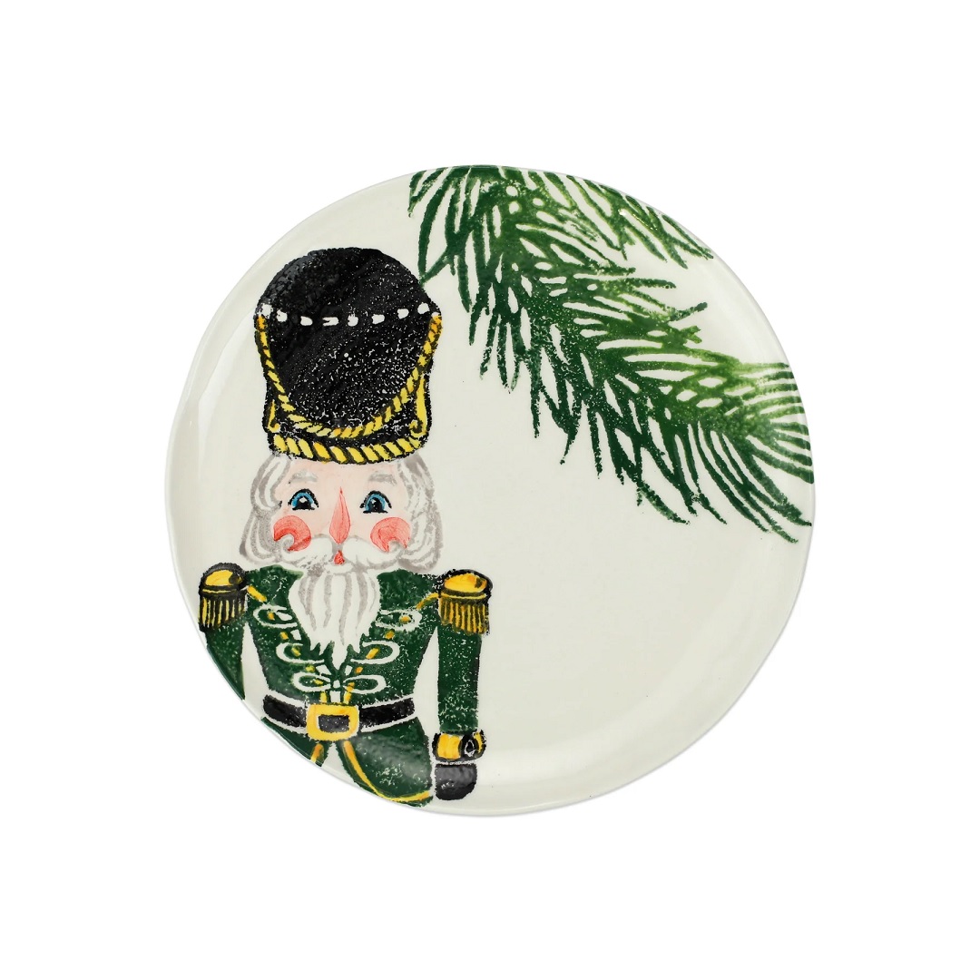 Vietri Nutcracker Green Salad Plate
