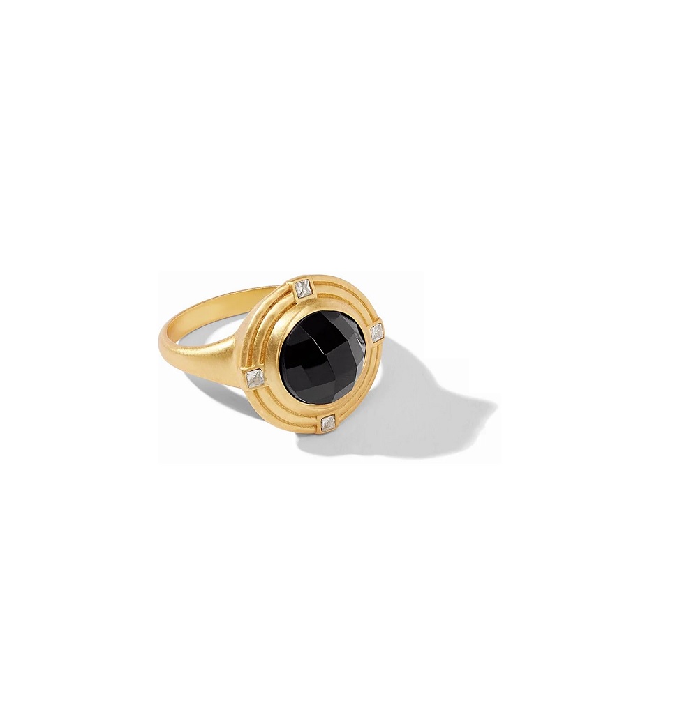 Julie Vos Astor Ring - Obsidian Black