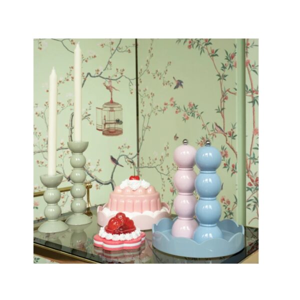 Addison Ross Small Round Scallop Tray - Pale Denim