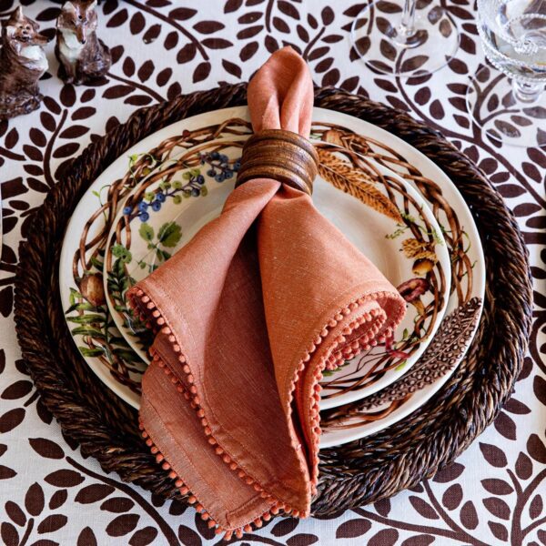Juliska Berry Trim Napkin - Persimmon