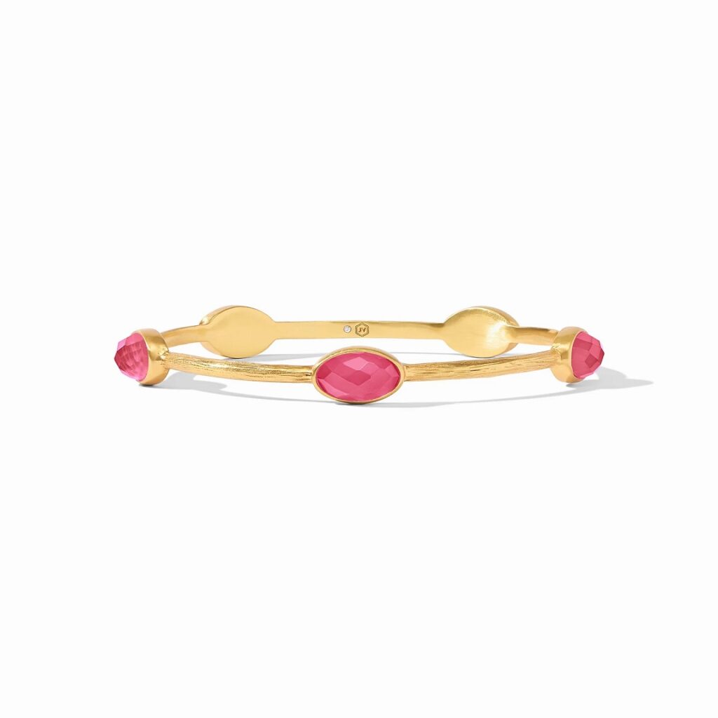 Julie Vos Ivy Stone Bangle - Iridescent Raspberry