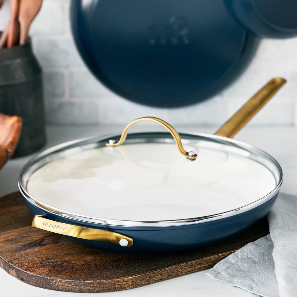 Reserve Ceramic Nonstick 12" Frypan with Lid Berings