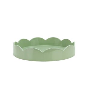 Addison Ross Small Round Scallop Tray - Sage Green