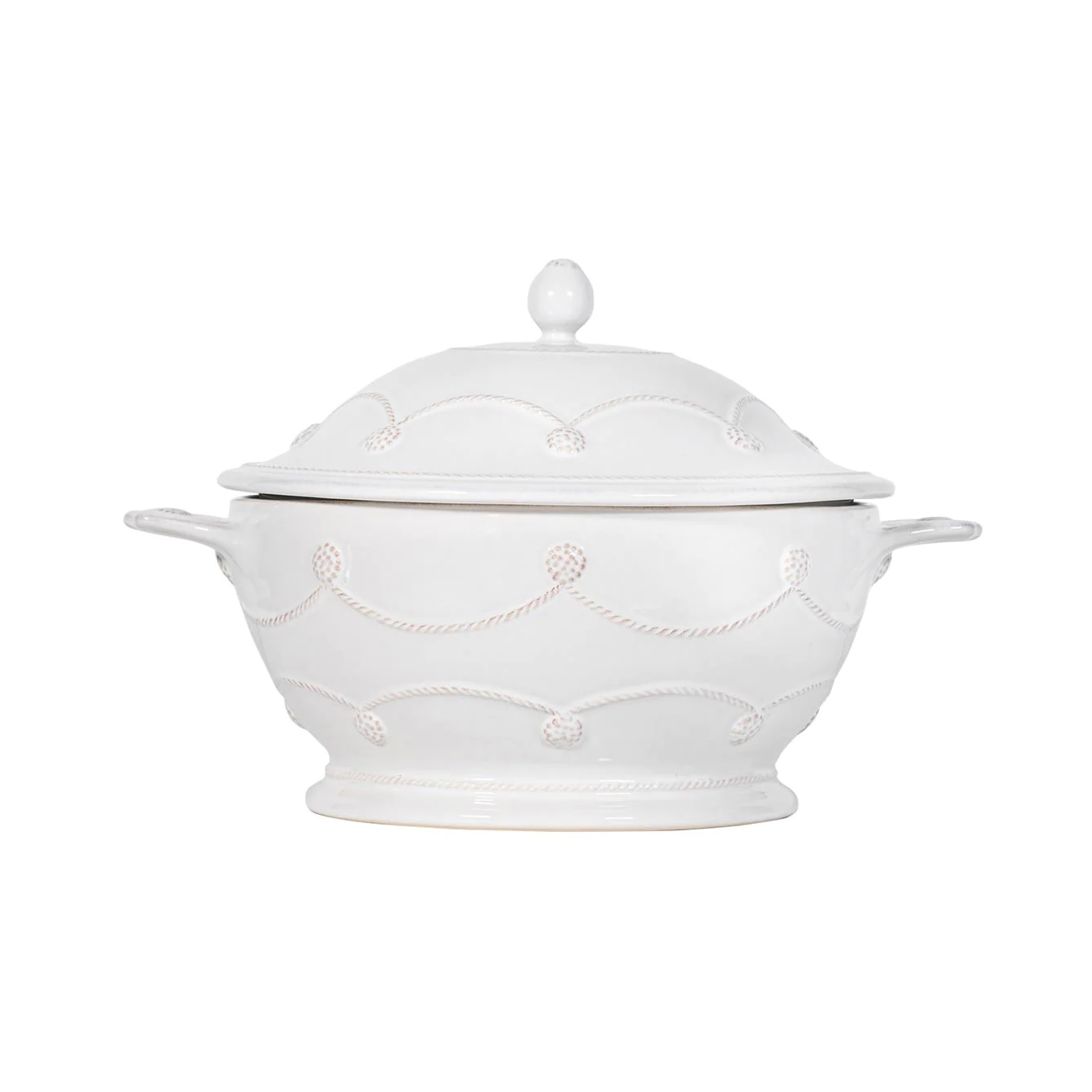 Juliska Berry & Thread Casserole with Lid - Whitewash