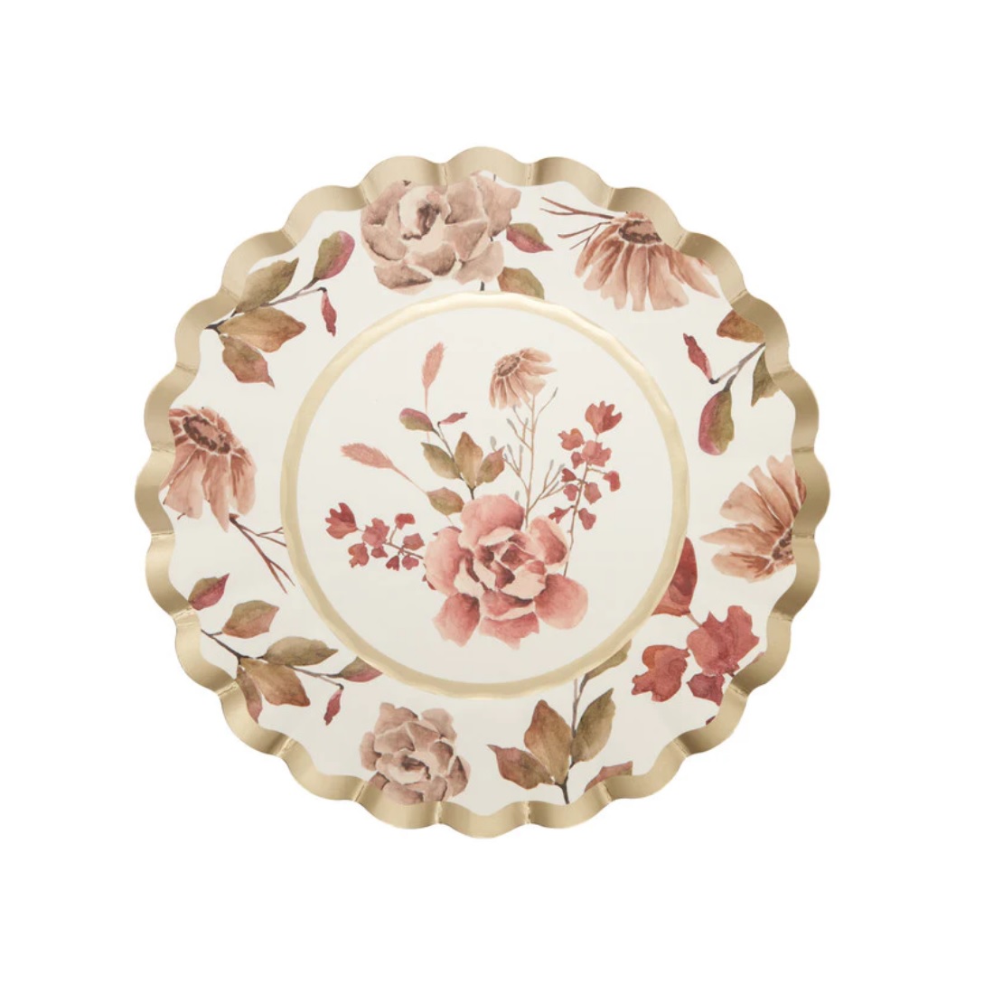 Sophistiplate Antique Floral Paper Salad Plate Berings