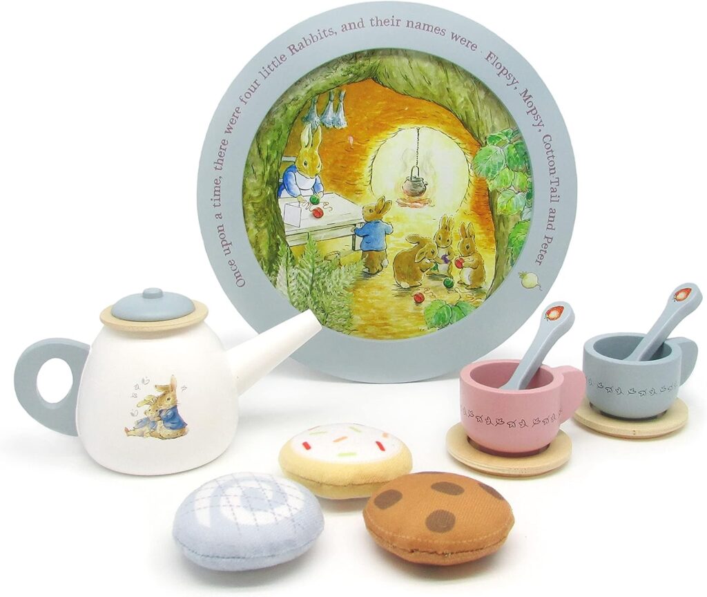 Beatrix Potter Peter Rabbit Wooden Tea Set