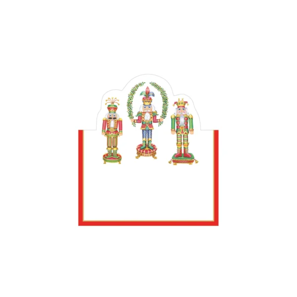 Caspari Nutcracker Christmas Die-Cut Place Cards - 8 Per Package