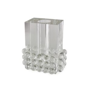 Tizo Crystal Glass Square Vase “Bubbles”
