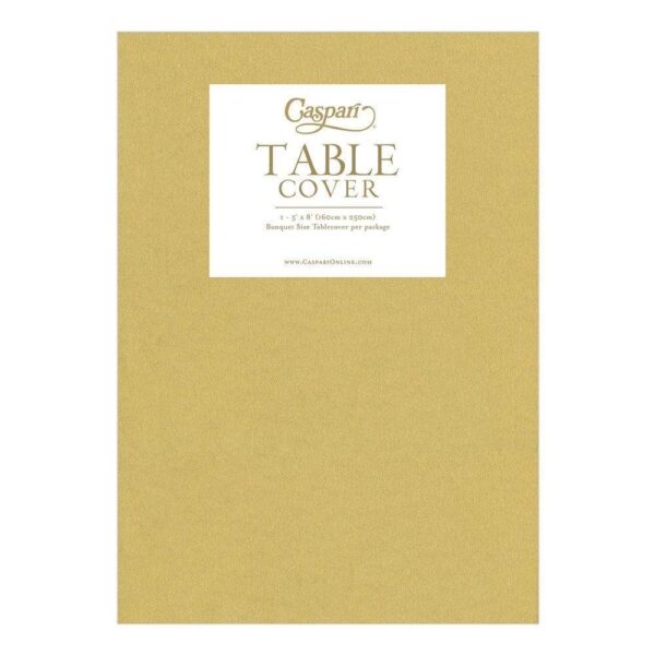 Caspari Paper Linen Solid Table Cover - Gold