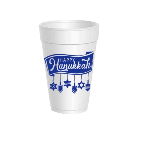 Happy Hanukkah Ornaments Foam Cups