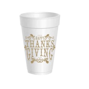 Happy Thanksgiving Styrofoam Cups