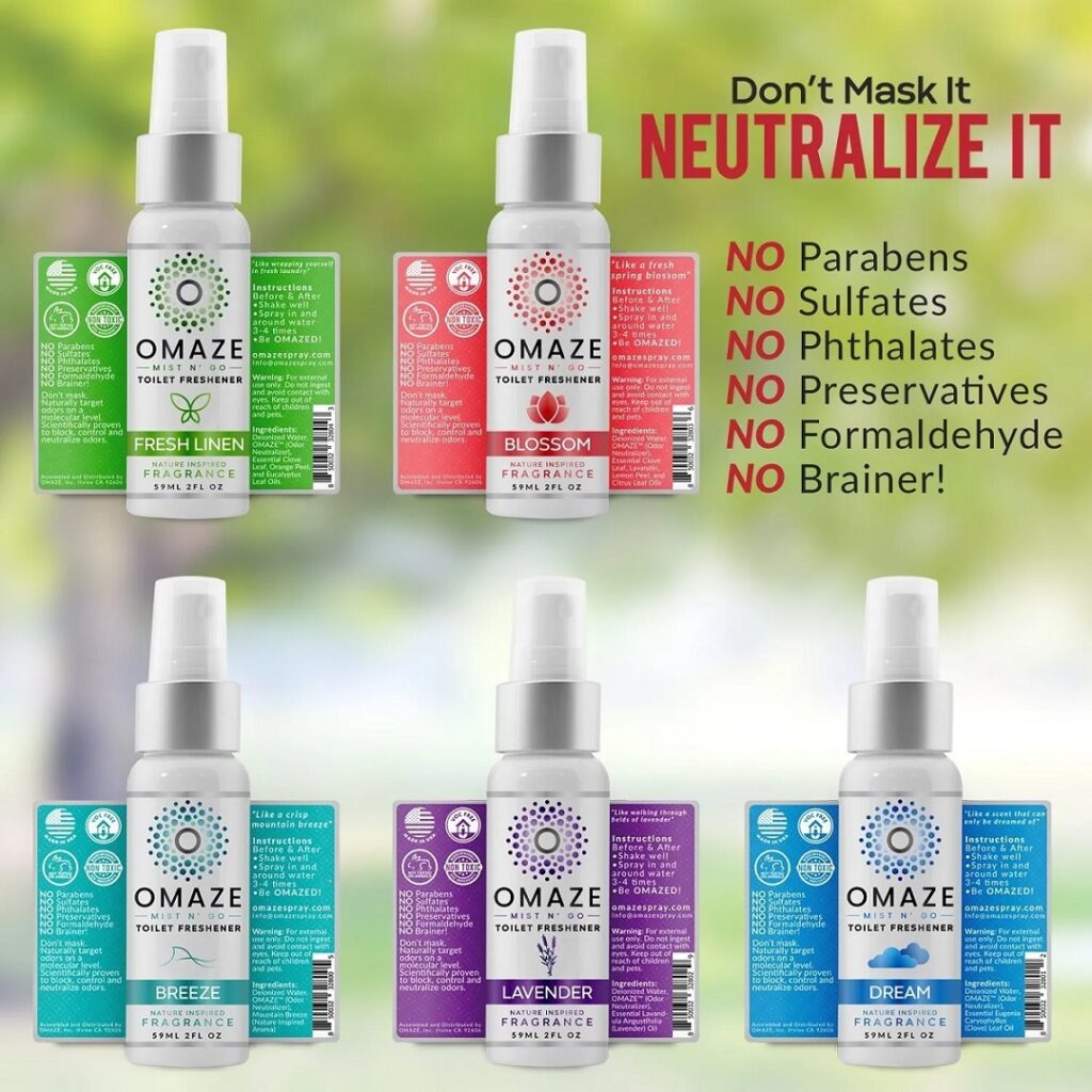 Omaze Mist and Go, Toilet Freshener - Breeze