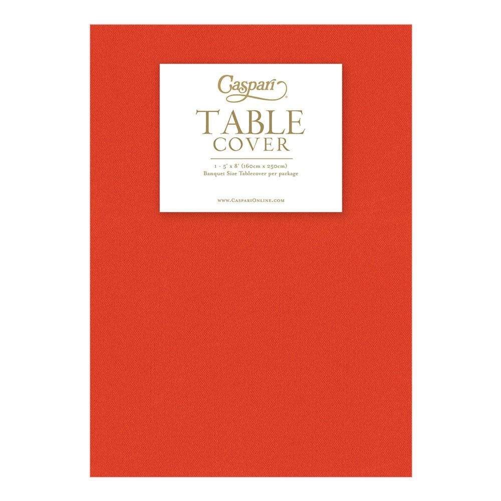 Caspari Paper Linen Solid Table Cover - Orange