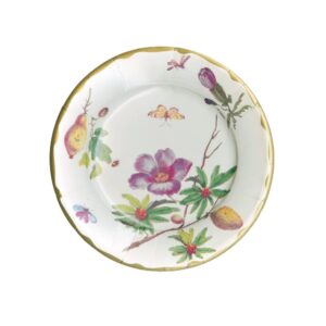Caspari Porcelain Blooms Ivory Paper Salad & Dessert Plates