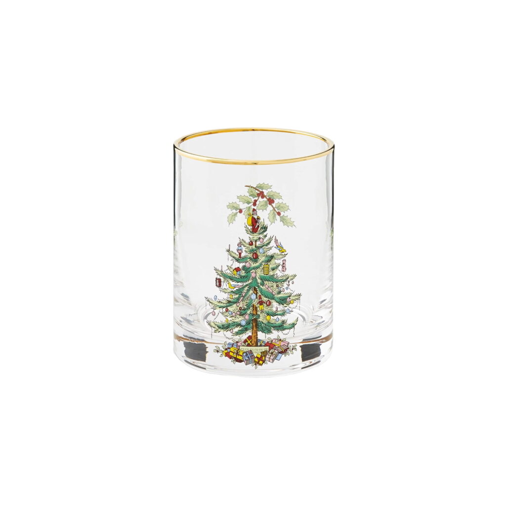 Spode Christmas Tree Double Old Fashioned Glass