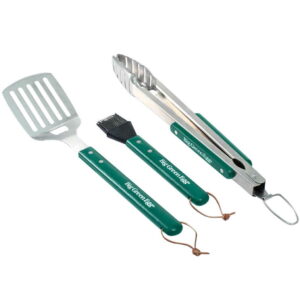 Stainless BBQ Tool Set with Wood Handles