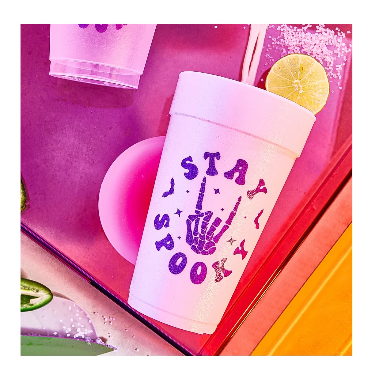 Sip Sip Hooray Stay Spooky Foam Cups Berings