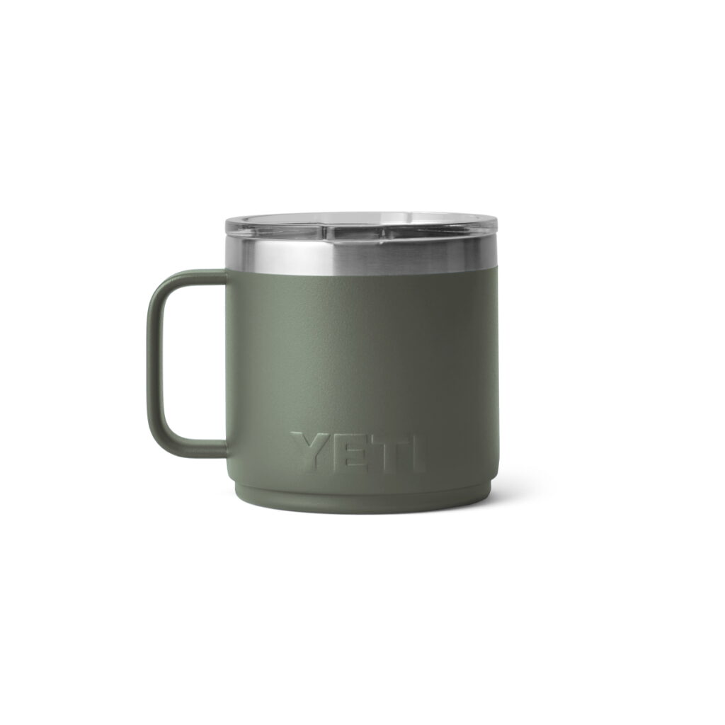 YETI Rambler 14 oz Stackable Mug, Vacuum Insulated, Stainless Steel with  MagSlider Lid, Camp Green