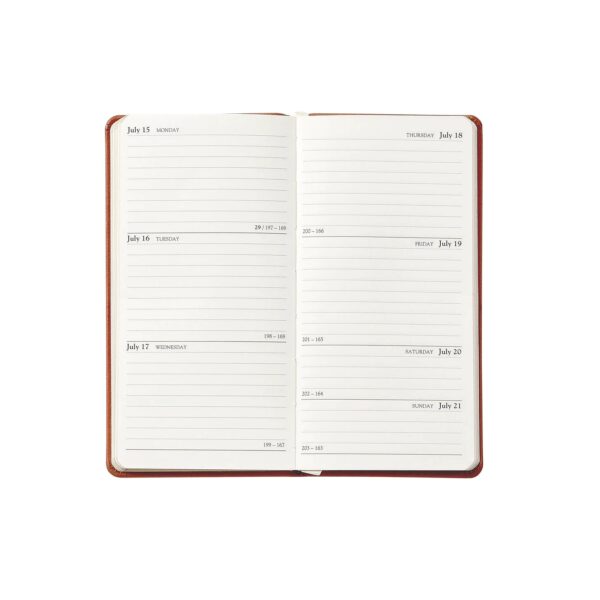 2024 6" Pocket Journal - Orange Goatskin Leather