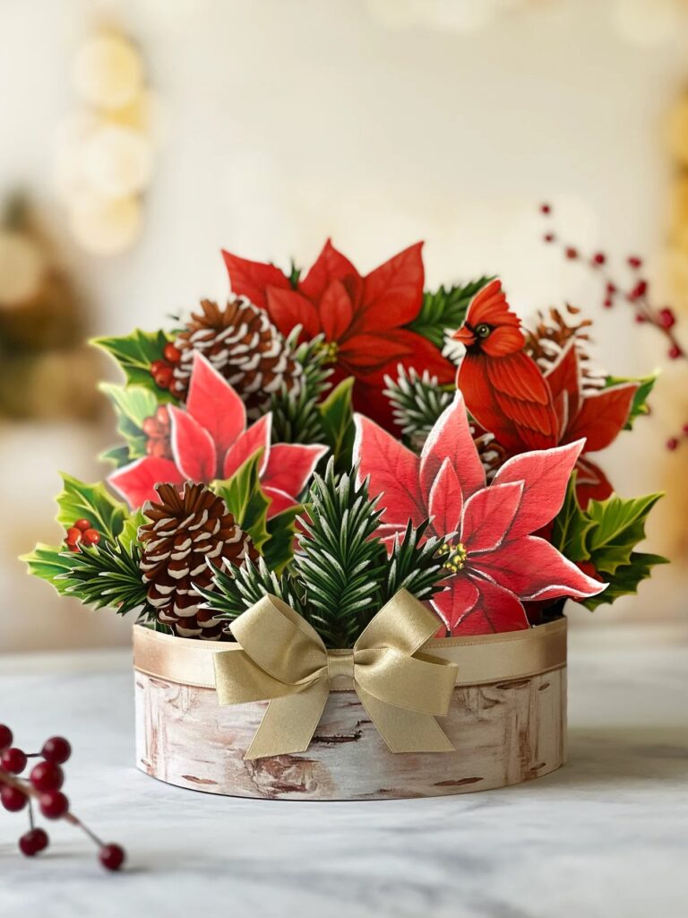 Birch Poinsettia Pop Up