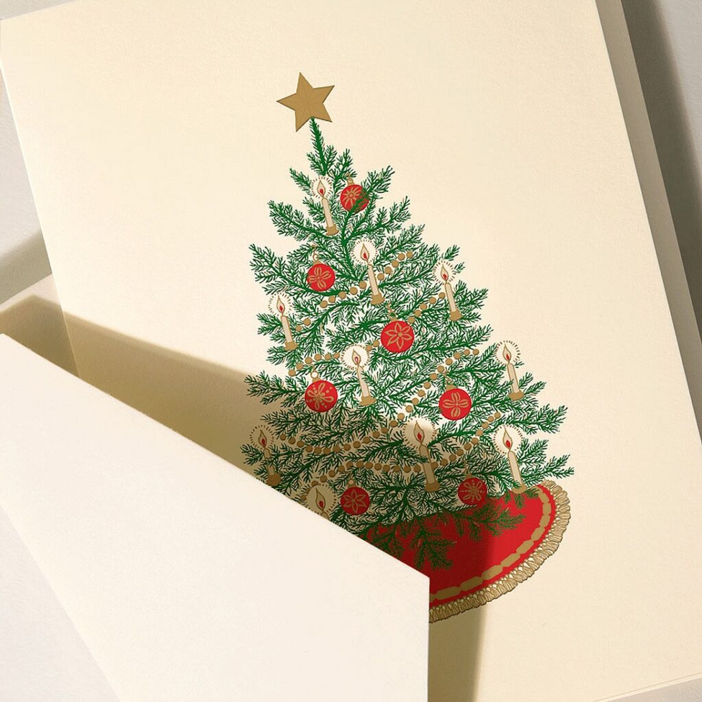 Candlelight Christmas Tree Boxed Greeting Cards