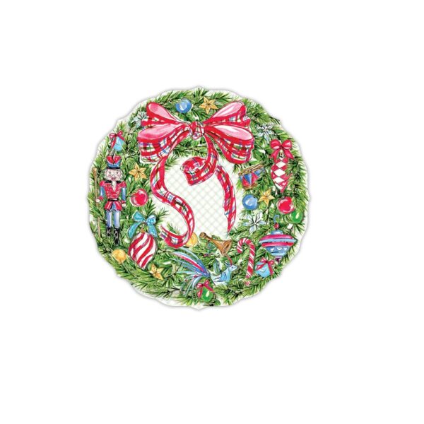 Traditional Christmas Toys Wreath Posh Die-Cut Paper Placemats