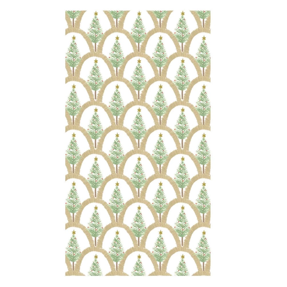 Caspari Deco Christmas Gold Guest Paper Towel Napkins Berings