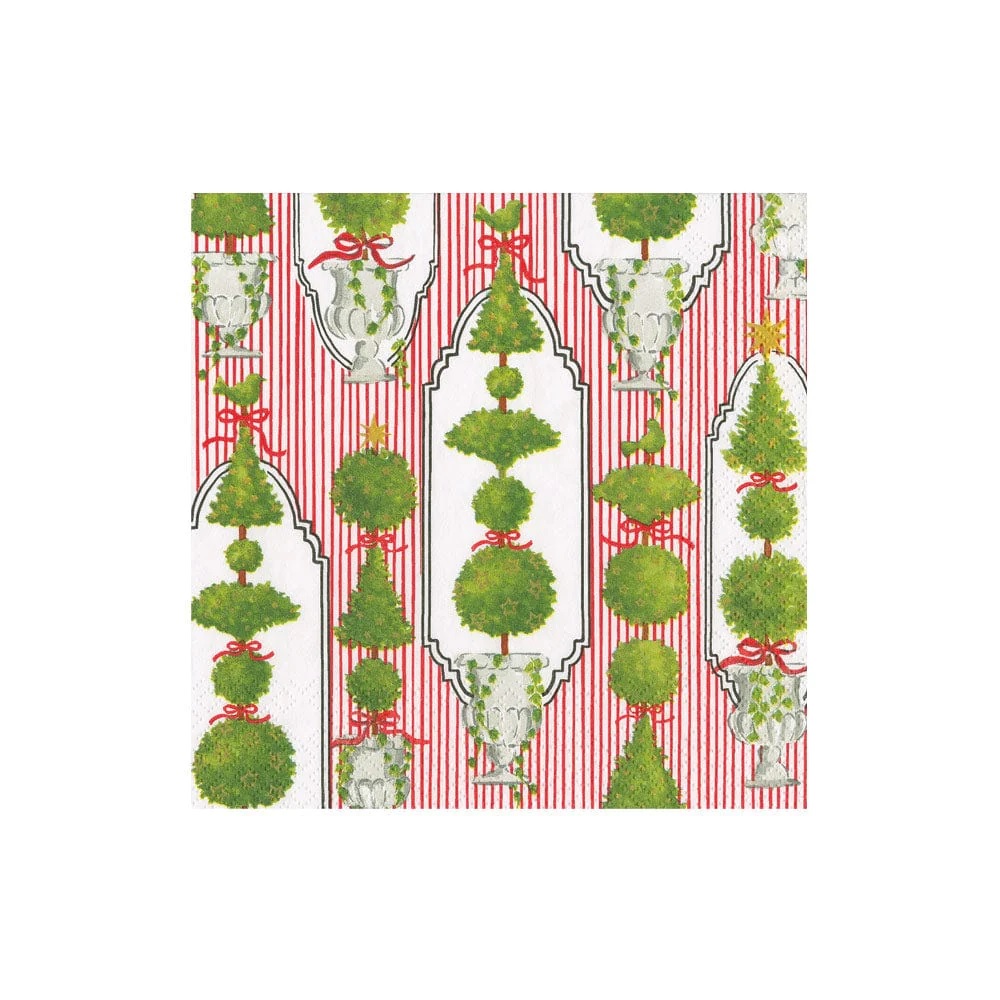 Caspari Eloise Red Paper Cocktail Napkins Berings