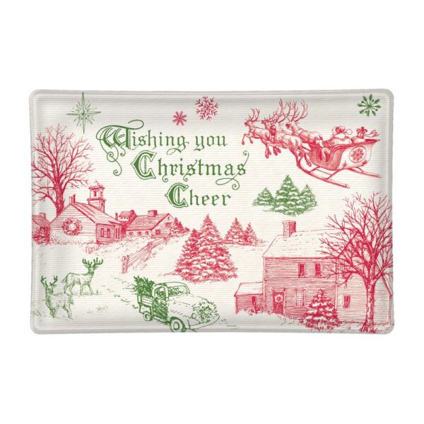 It's Christmastime Glass Soap Dish