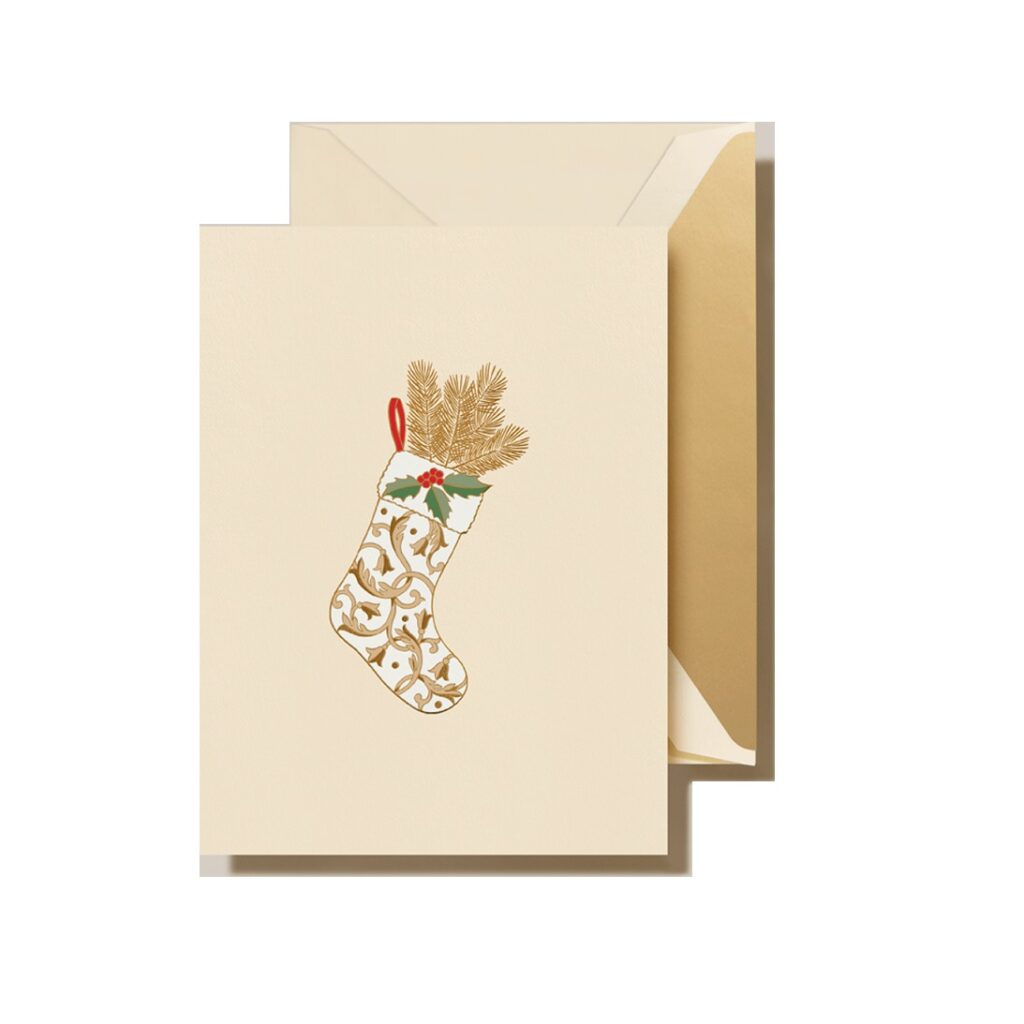 Crane Regal Stocking Greeting Cards Berings