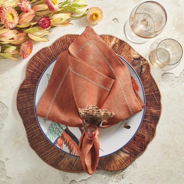 Kim Seybert Classic Napkin in Rust