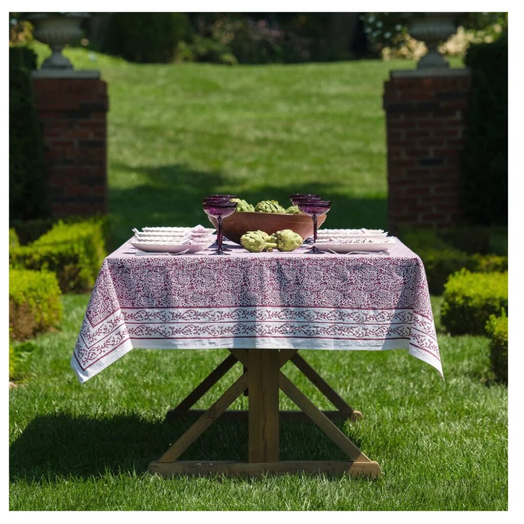 Pomegranate Tapestry Eggplant Tablecloth