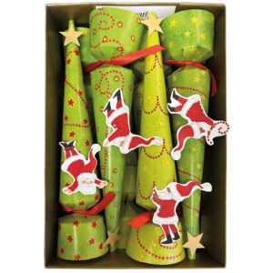 Twirling Santas Luxury Cone Crackers