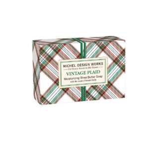 Vintage Plaid Boxed Single Soap