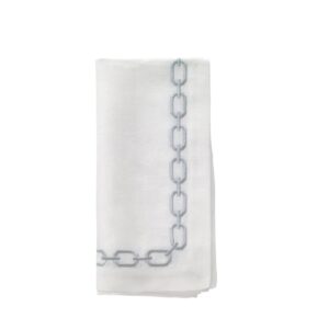 Bodrum Chains Linen Napkin - Silver