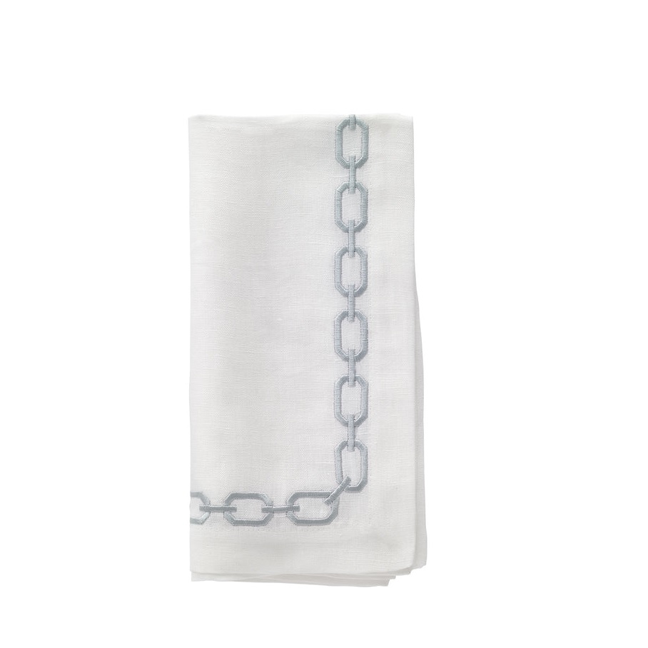 Bodrum Chains Linen Napkin - Silver