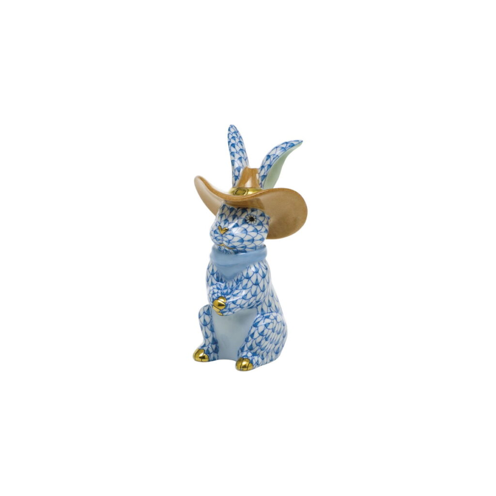 Herend Cowboy Bunny - Blue