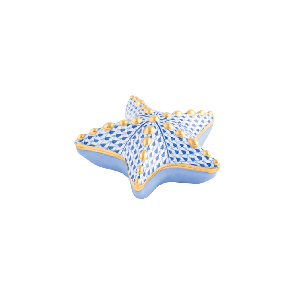 Herend Starfish Box -Sapphire