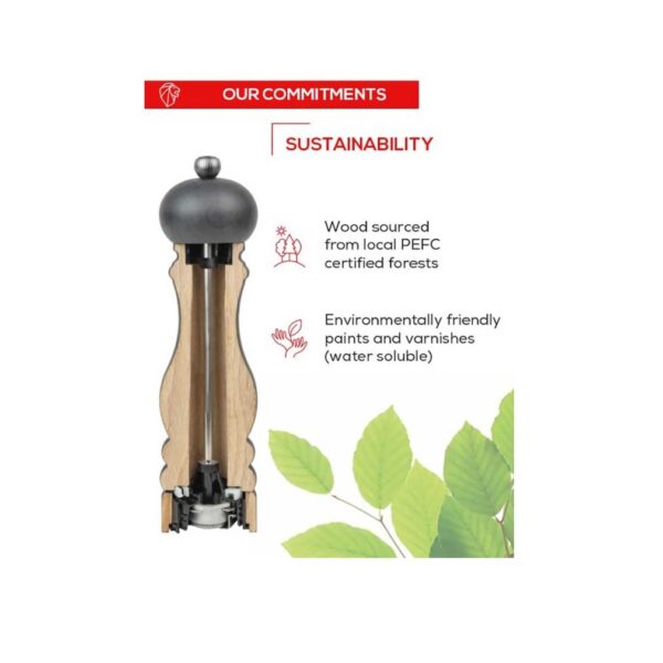 Peugeot Line 7" Aluminum Salt Mill - Natural