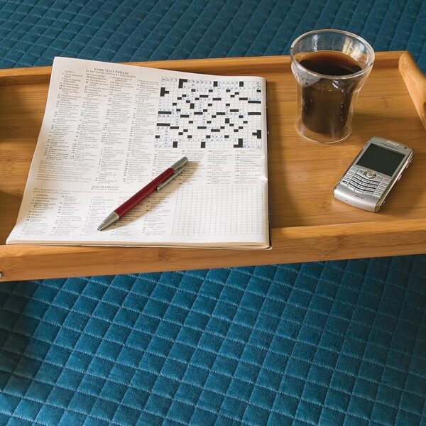 Lipper International Bamboo Wood Bed Tray with Folding Legs