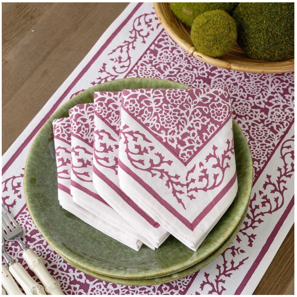 Pomegranate Tapestry Eggplant Napkin Berings