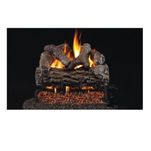 18" Golden Oak Gas Fire Log Set